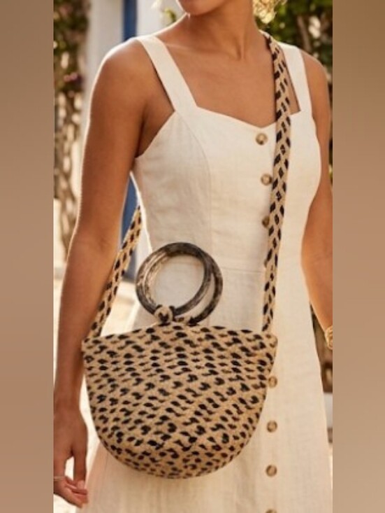 Aritzia Handbags - Aritzia-Main Character Woven Jute Crossbody Bag- Boho Hippy Natural Neutral Chic